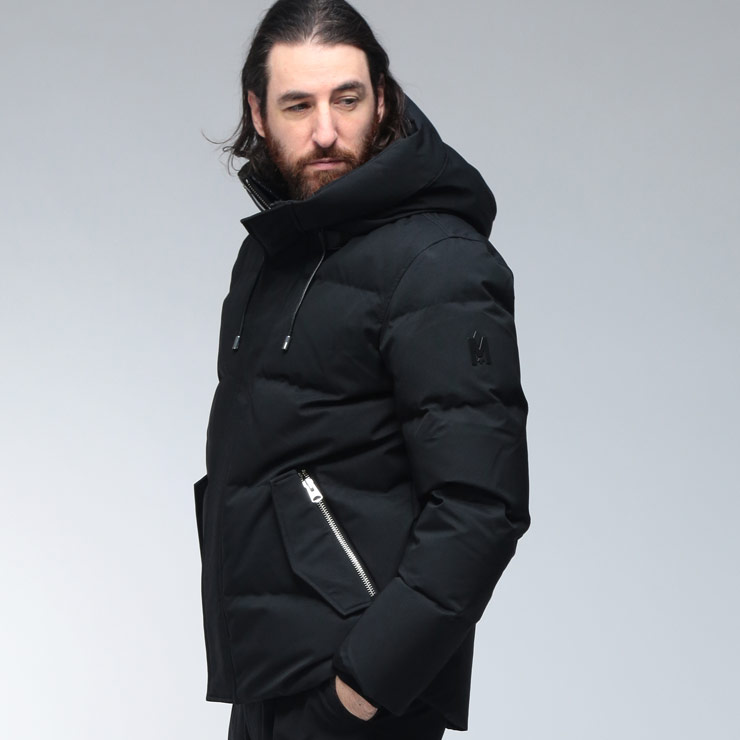 マッカージュ ダウン ブルゾン メンズ MACKAGE ロゴ レイヤード フルジップ ダウンジャケット GRAYDON グレイドン MKGGRAYDON5 ブランド アウター ブラック