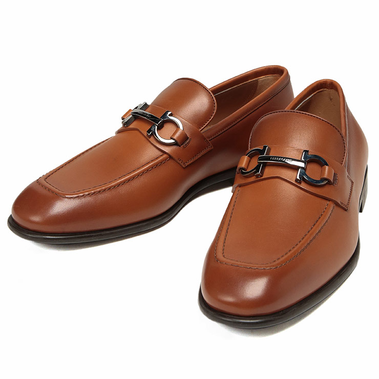 サルヴァトーレフェラガモ 置き目毛革 メンズ Salvatore Ferragamo ガンチーニ ビット モカシン なめし革 シューズ FOSTER FG0762637 ブランド名 靴 赤銅色