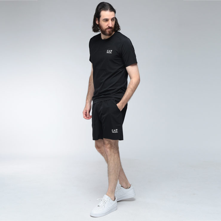 エンポリオアルマーニ セットアップ メンズ EMPORIO ARMANI ロゴ 半袖 Tシャツ ショートパンツ セットアップ 上下セット EA78NPV03PNDDZ ブランド トップス ボトムス ブラック