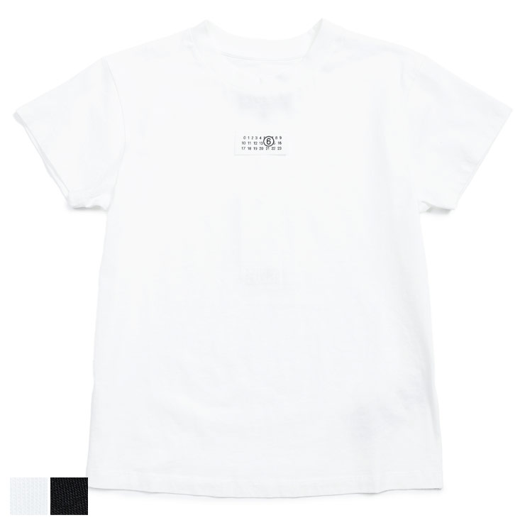 エムエムシックス メゾン マルジェラ Tシャツ レディース MM6 Maison Margiela ロゴ クルーネック コットン 半袖 Tシャツ MM6GC0327M20170 ブランド トップス|原宿ゼンモール