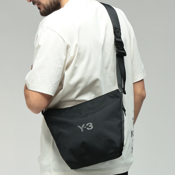 ワイスロバート・エドワード・リー メンズ 御徒面子 Y-3 ロゴタイプ 刷り上げる ショルダーバッグ CROSS BODY BAG クロスボディバッグ Y3JW6216 ブランド名 鞄 黒いこと 差し上げ物 差し上げ物 バッグ-ボディバッグ・ウエストポーチ