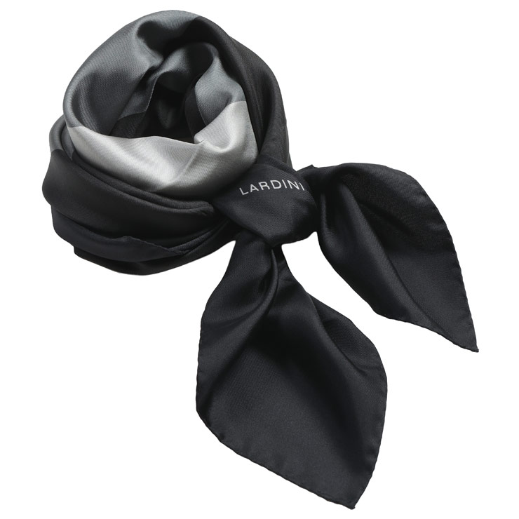 ラルディーニ メンズ スカーフ LARDINI シルク100％ スクエア柄 スカーフ 正方形 LDFOU11PA66170 ブランド スカーフ ブラック プレゼント ギフト