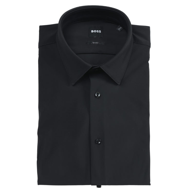 ヒューゴボス メンズ ドレスシャツ 長袖 HUGO BOSS ストレッチ セミワイドカラー ビジネス シャツ SLIMFIT スリムフィット HB50555747 ブランド トップス ワイシャツ