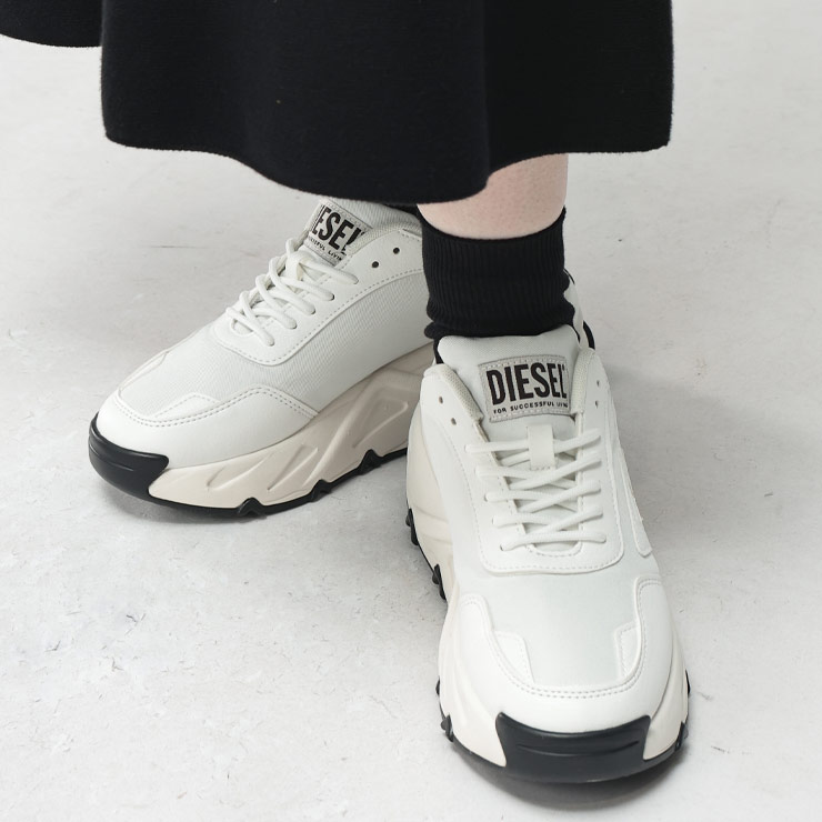 ディーゼル レディース スニーカー DIESEL SAVANNAH ロゴ 厚底 シューズ DSLY03827P8778 ブランド 靴 ローカット 厚底スニーカー