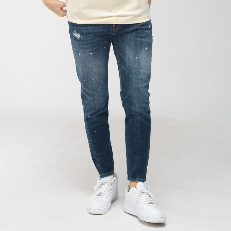 ディースクエアード DSQUARED2 メンズ ジーンズ ダメージ ペイント ボタンフライ デニムパンツ SLIM TWST D2LB1874S30664 ブランド ボトムス パンツ ジーパン