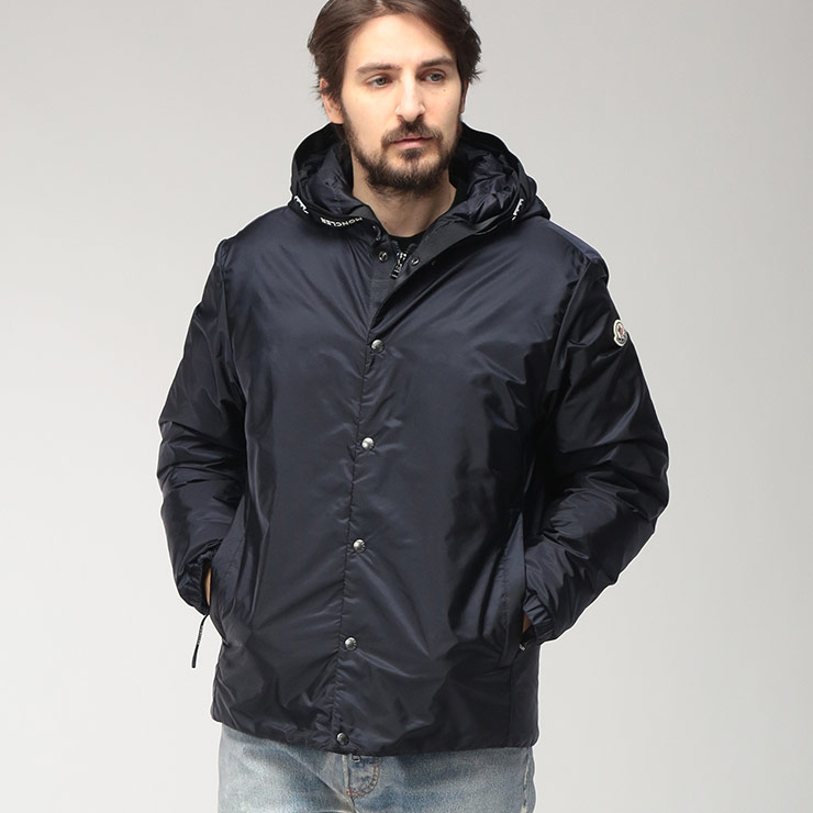 モンクレール MONCLER メンズ ダウンジャケット ネックロゴテープ フルジップ ダウン ブルゾン MCTRESTRAOU6 ブランド アウター パーカー フード 秋 冬