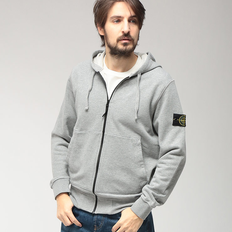 ストーンアイランド STONE ISLAND メンズ パーカー 長袖 袖ロゴ フルジップ スウェット SI6100061S0M51 ブランド トップス フード 裏毛 春 秋