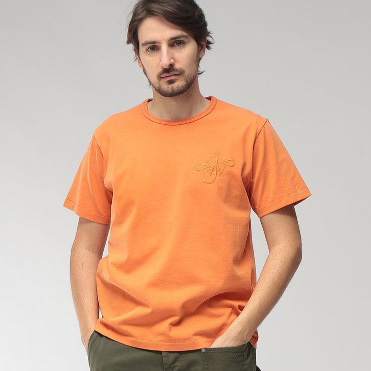 ジェイダブリューアンダーソン JW ANDERSON メンズ Tシャツ 半袖 胸ロゴ クルーネック カットソー JWJT0295PG1937 ブランド トップス 刺しゅう コットン 春 夏｜原宿ゼンモール