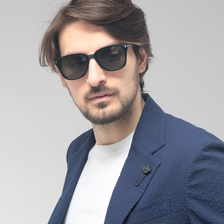 トムフォード TOM FORD メンズ サングラス ウェリントン アイウェア TF121301N ブランド サングラス カラーレンズ 春 夏 ギフト