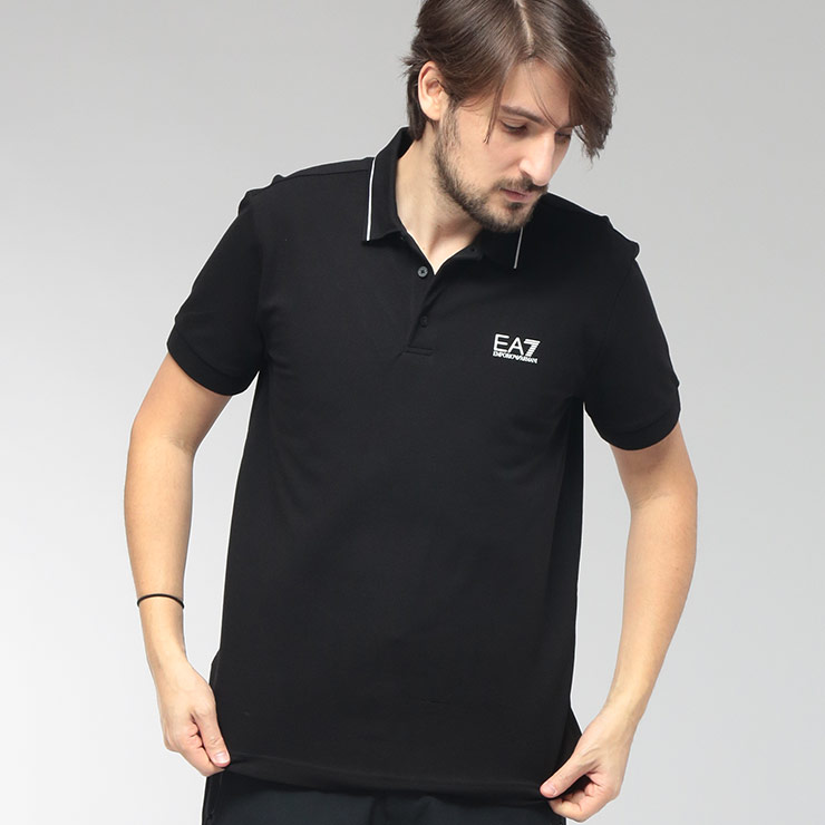 エンポリオアルマーニ EMPORIO ARMANI メンズ ポロシャツ 半袖 襟ライン 胸ロゴ シャツ EA78NPF16PJVUZ1 ブランド トップス ポロ コットン 春 夏