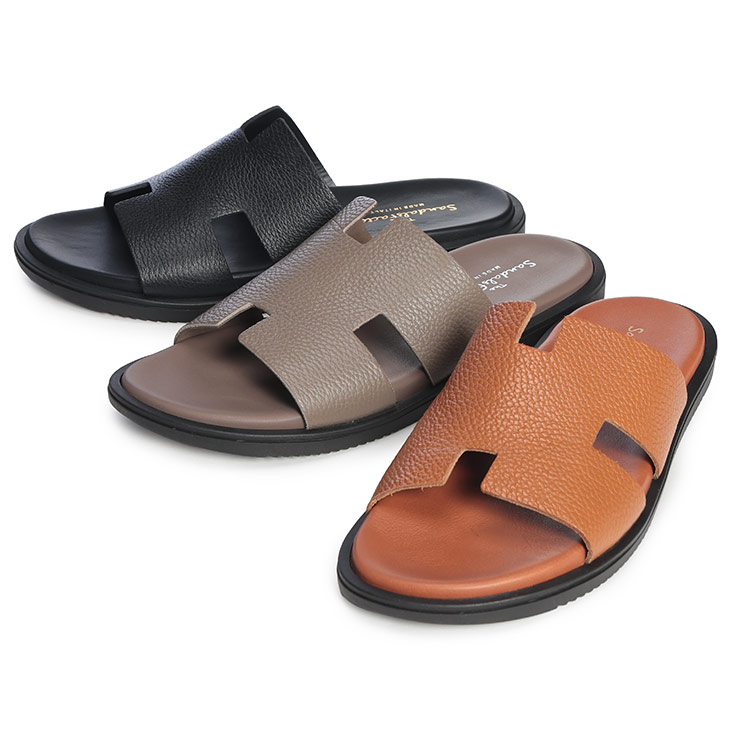 サンダルファクトリー THE SANDALS FACTORY メンズ サンダル Hイズミール ストライプ フラット TSFM7901ADRIA ブランド 靴 シューズ レザー 春 夏
