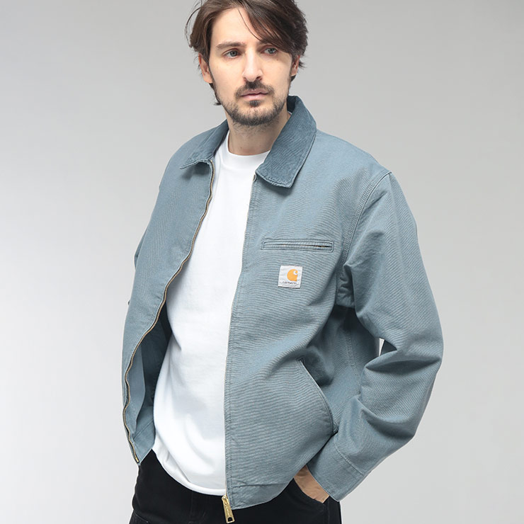 カーハート ワークインプログレス carhartt WIP メンズ ジャケット 襟切り替え フルジップ デニム ブルゾン CARI034819 ブランド アウター ジップ 春 秋