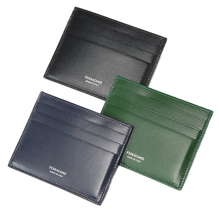 サルヴァトーレフェラガモ Salvatore Ferragamo メンズ カードケース レザー ミニロゴ カード入れ FG661396 ブランド ウォレット スマート 薄型 ギフト|原宿ゼンモール