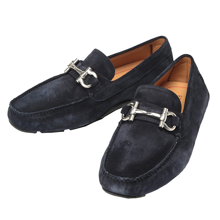 サルヴァトーレフェラガモ Salvatore Ferragamo メンズ ドライビングシューズ スエード ガンチーニ スリッポン FG773985 ブランド 靴 シューズ カジュアル フォーマル 革靴 レザー｜原宿ゼンモール