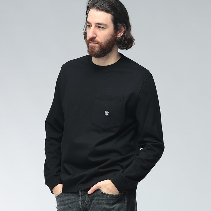 セリーヌ CELINE メンズ Tシャツ 長袖 トリオンフ ワンポイント ロゴ ルーズフィット クルーネック カットソー CELRX0HX1242 ブランド トップス ロンT 春 夏｜原宿ゼンモール