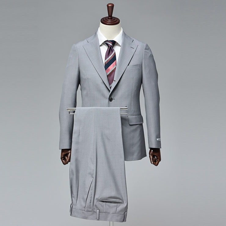スーツ メンズ ウール混 シングル 段返り3ツ釦 ツータック セットアップ ビジネス フォーマル メンズスーツ SARTORIA DEL GROSSO (サルトリアデルグロッソ) 221072WT