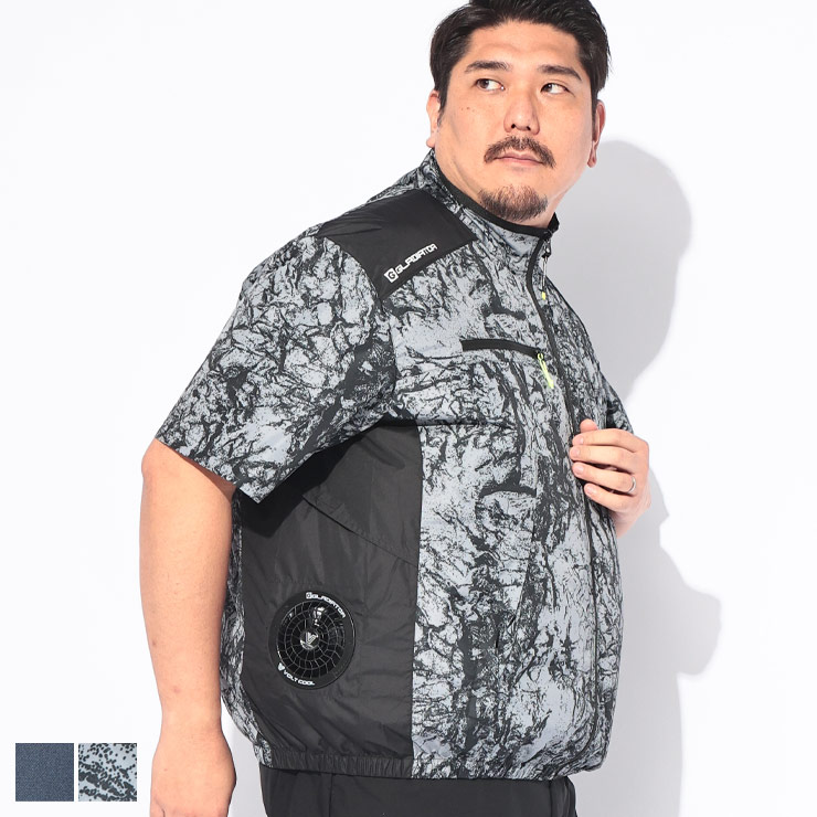上衣 半袖 空調設備 メンズ 馬鹿でかい大きさ VOLT COOL×GLADIATOR 半袖 空調設備御役目服 3点仕掛ける アウター 上衣 空調設備御召しもの 御役目着 クールジャケット GLADIATOR (剣闘士) G262030D22