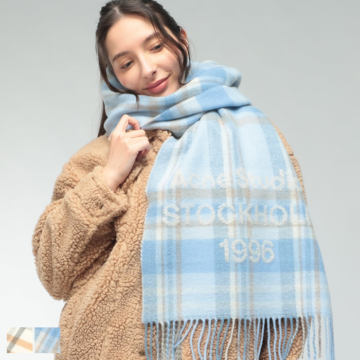 アクネストゥディオズ Acne Studios レディース えり巻き ACLCA0385羊毛混 照合のしるし フリンジ ブランド名 えり巻き 袈裟 防寒 差し上げ物 秋 冬
