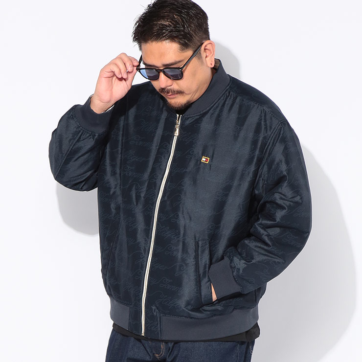 ジャケット メンズ 大きいサイズ 撥水 リバーシブル ロゴ入り ボンバージャケット アウター ブルゾン 中綿ジャケット 羽織 秋 冬 TOMMY HILFIGER (トミーヒルフィガー) MW0MW42011D22｜原宿ゼンモール