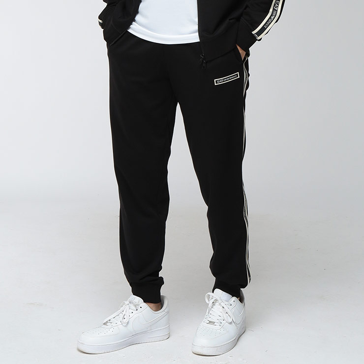 エンポリオアルマーニ メンズ ジョガーパンツ EMPORIO ARMANI EA7 ラインロゴ ポケット付き スウェットパンツ SLIMFIT EA7M2194AF13512 ブランド ボトムス ロングパンツ ランニング ジム ジャージ|原宿ゼンモール
