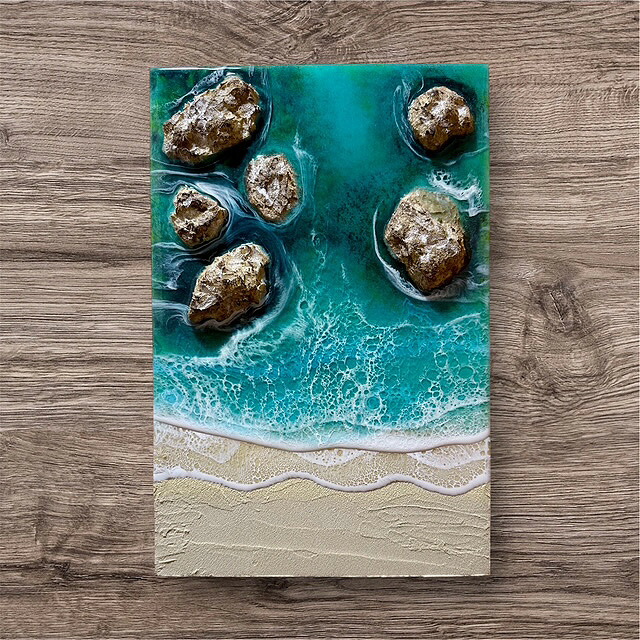 楽天市場】【HA-JA WORLDオーシャンレジンアートパネル020