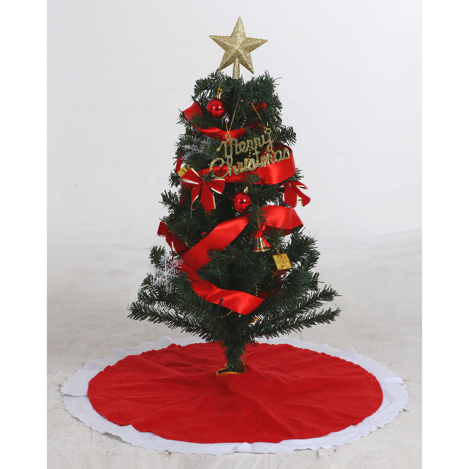 セットツリー９０ＣＭ レッド クリスマス モダン インテリア 送料無料 不二貿易 プチプラ コスパ