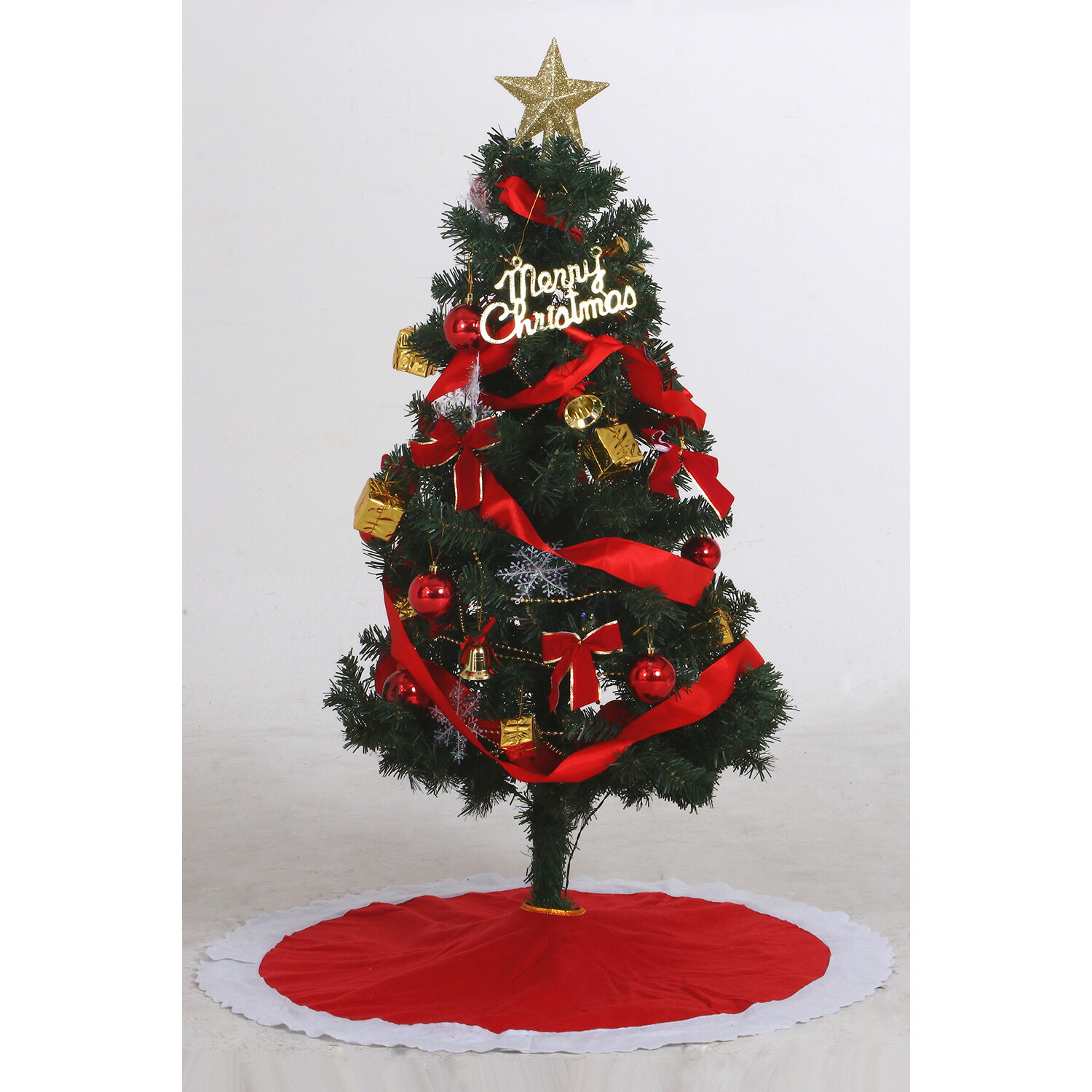 セットツリー１２０ＣＭ レッド クリスマス モダン インテリア 送料無料 不二貿易 プチプラ コスパ