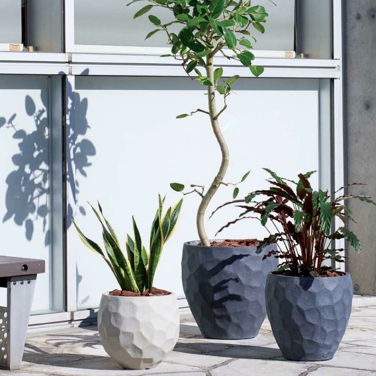 植木鉢 おしゃれ ガーデンデザインポット Un277 335 11号 33cm 陶器鉢 グラスファイバー 軽い Educaps Com Br