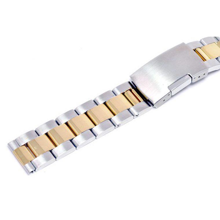 腕時計ベルト 腕時計バンド 替えストラップ 社外品 汎用ステンレスベルト 取付幅18mm (尾錠)バックル付き [ Eight - ESBG18-001 ].