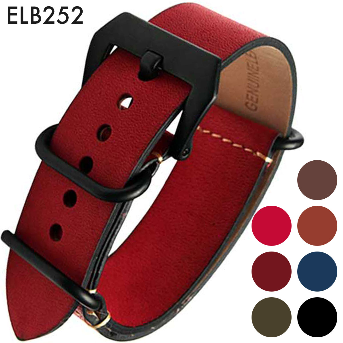 Watch Belt Band Replacement Strap Fitted Generic Leather Width 24 Mm S Panerai Breitling