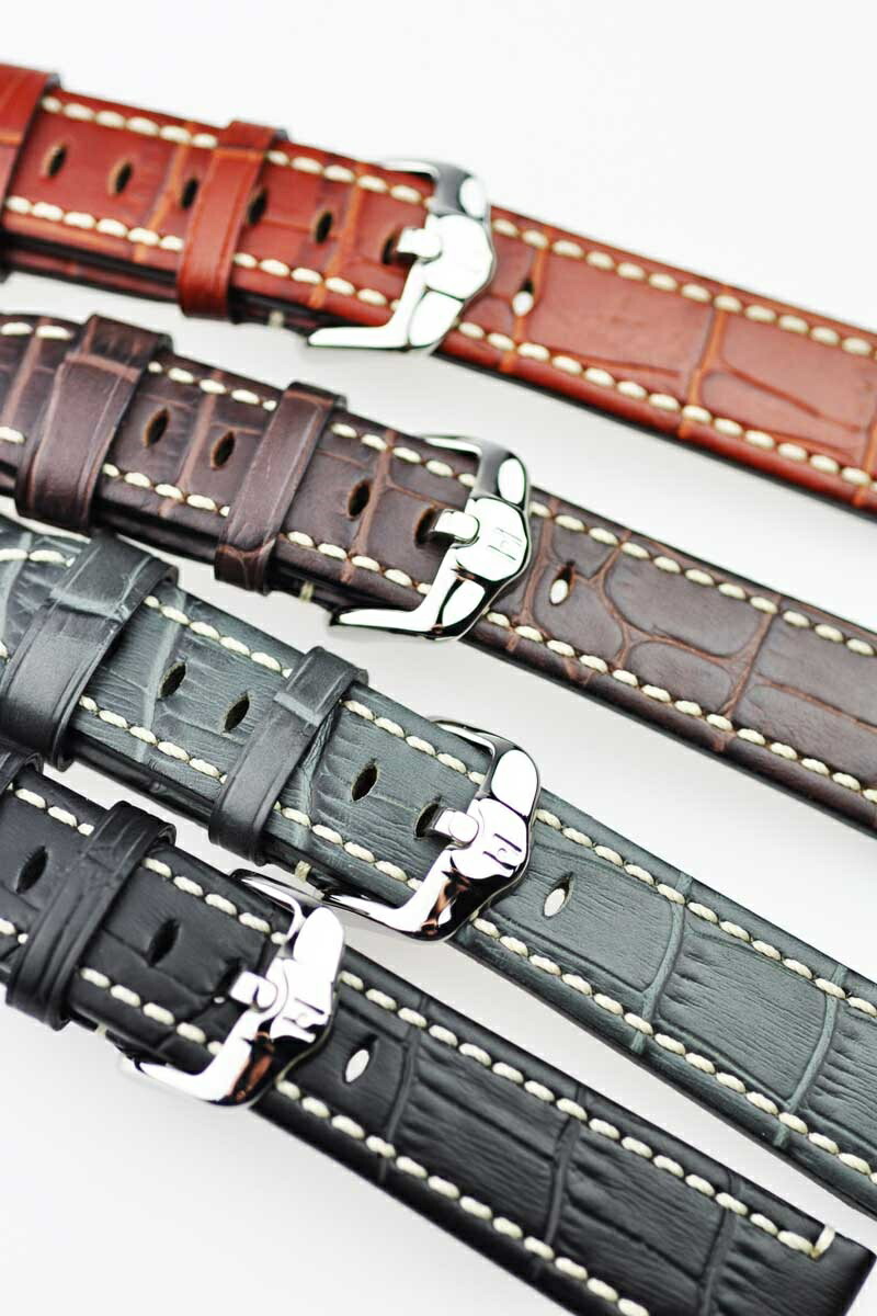 HEAVY CALF HIRSCH ヒルシュ (ヘビーカーフ)4色 腕時計ベルト カーフレザー 18mm/20mm/22mm/24mm/26mm