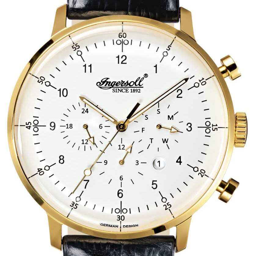 Ingersoll インガーソル/インガソール クラシックシリーズ Houston ドイツデザイン 自動巻 IN2816GWH [並行輸入品]