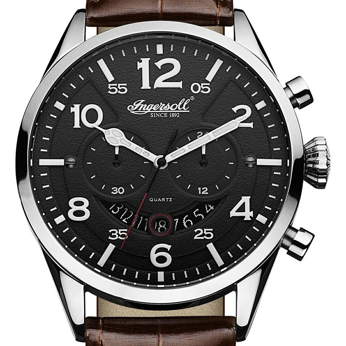 【取りのこし1点】Ingersoll インガソール/インガーソル 乾電池式水晶 ウオッチ [INQ029BKSL] 並行輸入品   デイト  クロノグラフ