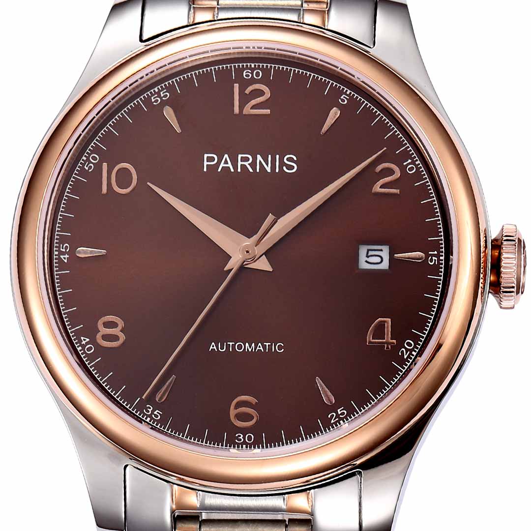 【残り1点】【NEW】PARNIS パーニス 自動巻 腕時計 メンズ [H2113-S3AS-BRSR] 並行輸入品 メーカー保証