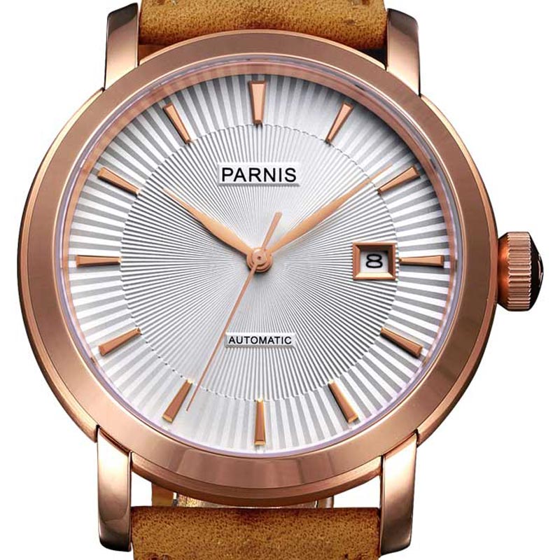 【残り1点】【NEW】PARNIS パーニス 自動巻き 腕時計 [P6031-S3AL-RGBR] 並行輸入品 純正ケース　メーカー保証12ヶ月
