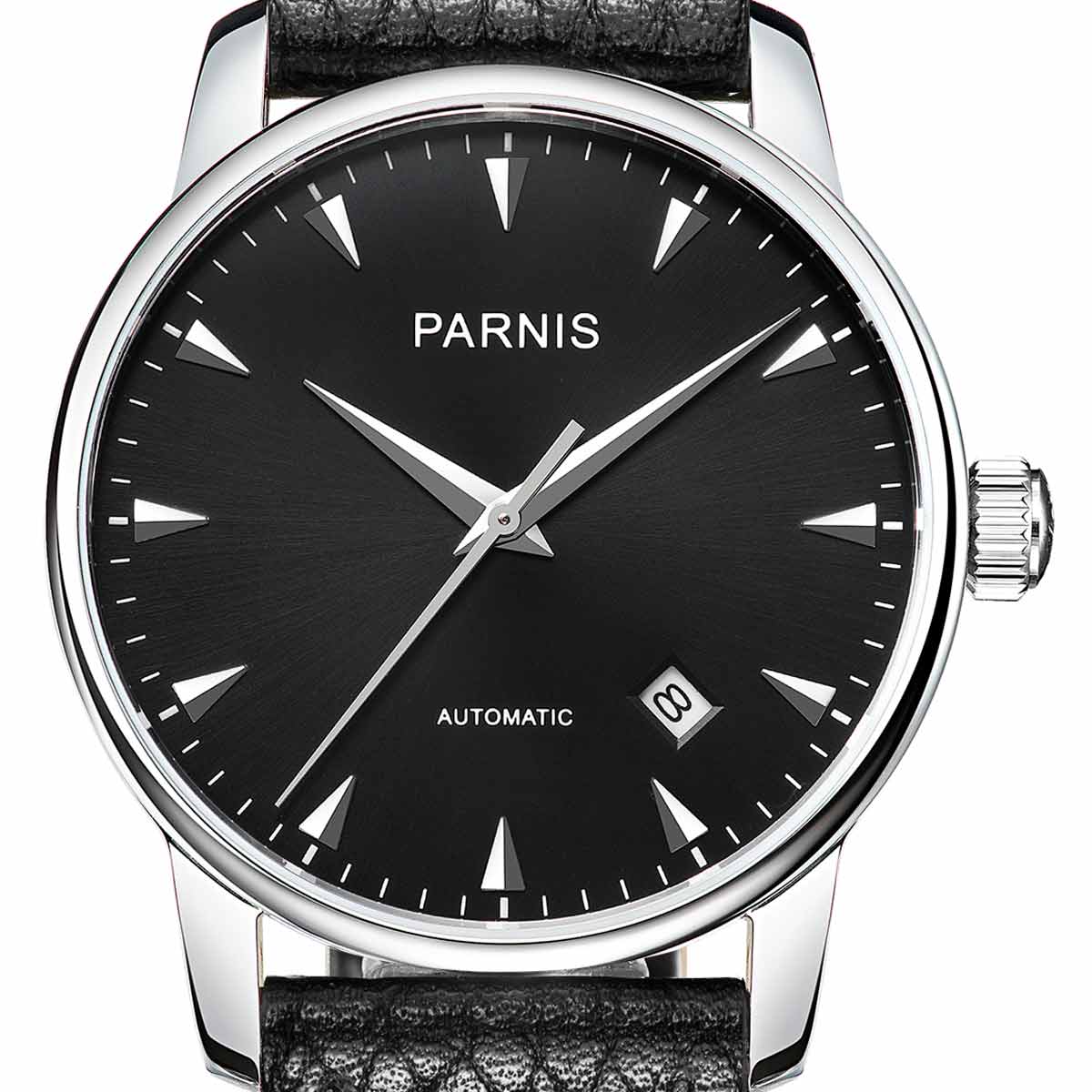 【NEW】PARNIS パーニス 自動巻き 腕時計 [PA6038-S3AL-BKBK-A] 並行輸入品 純正ケース　メーカー保証12ヶ月｜8号店