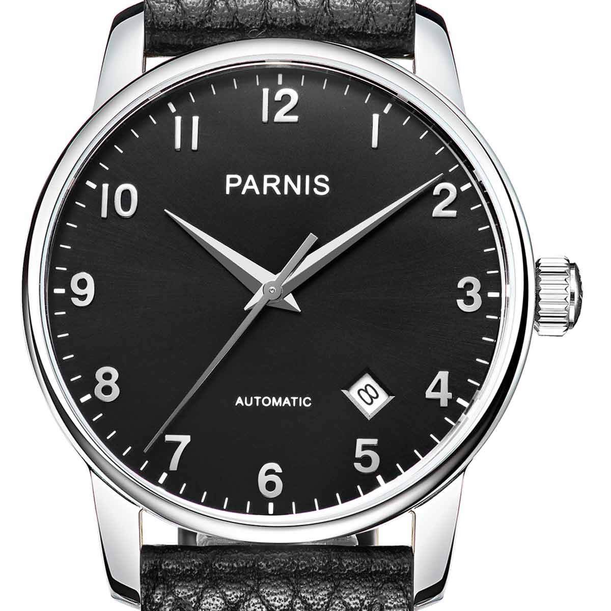 【NEW】PARNIS パーニス 自動巻き 腕時計 [PA6038-S3AS-SVBL] 並行輸入品 純正ケース　メーカー保証12ヶ月