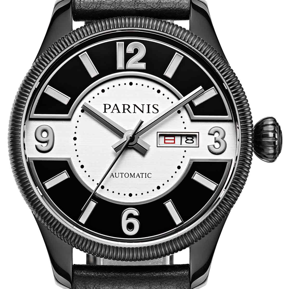【残り1点】【NEW】PARNIS パーニス 自動巻き 腕時計 [PA6057B-S3AL-BKBK] 並行輸入品 純正ケース　メーカー保証12ヶ月｜8号店