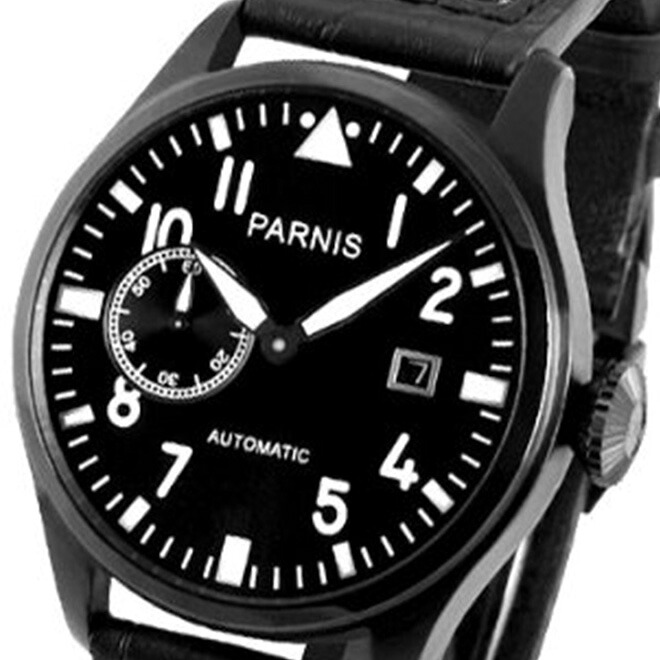 【残り1点】PARNIS パーニス 自動巻き 腕時計 メンズ [pn-498b3al] 並行輸入品 当店保証24ヵ月