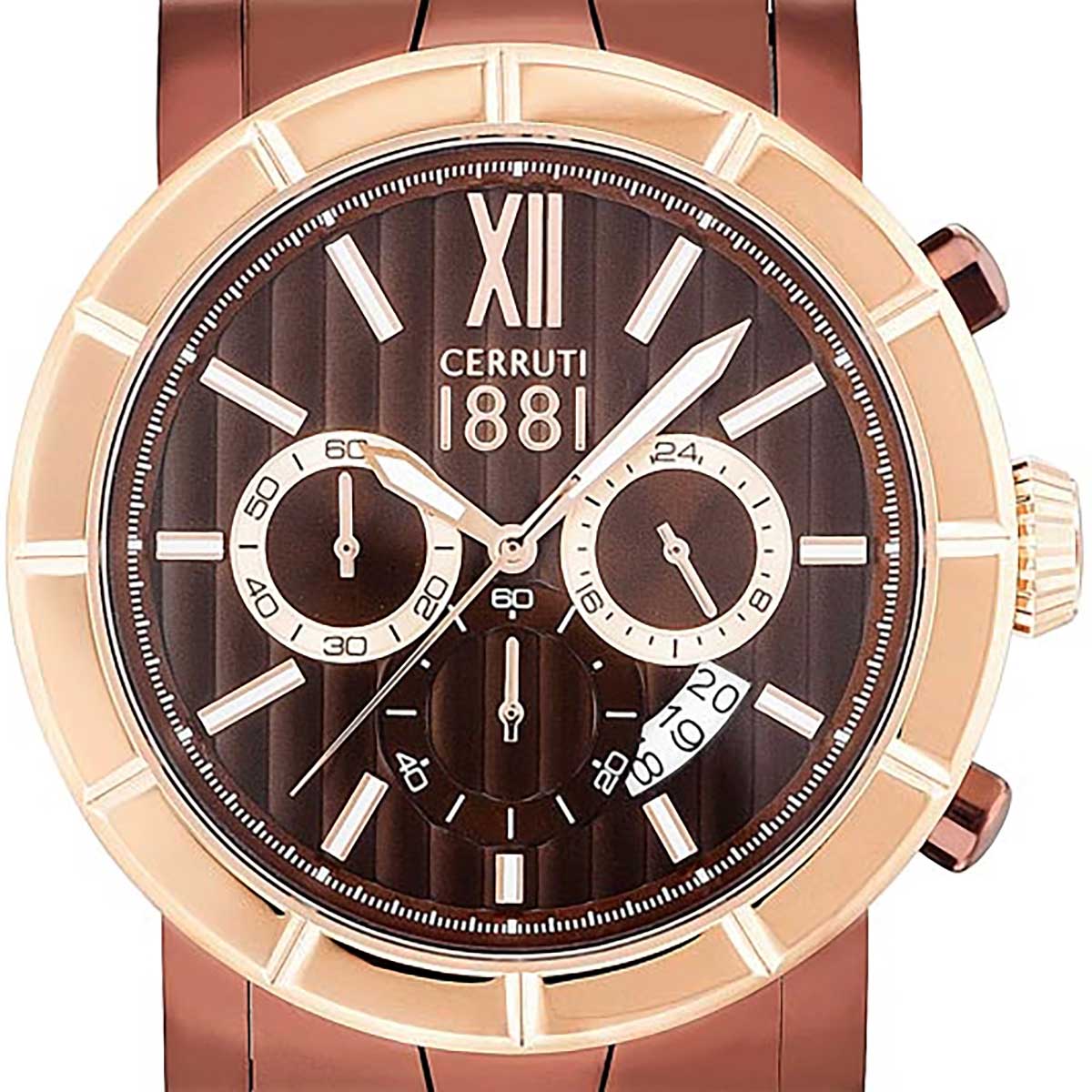 【残り1点】CERRUTI 1881 チェルッティ1881 電池式クォーツ 腕時計　[CRA142SBZR12MBZ] 並行輸入品 ブラウン（茶）｜8号店