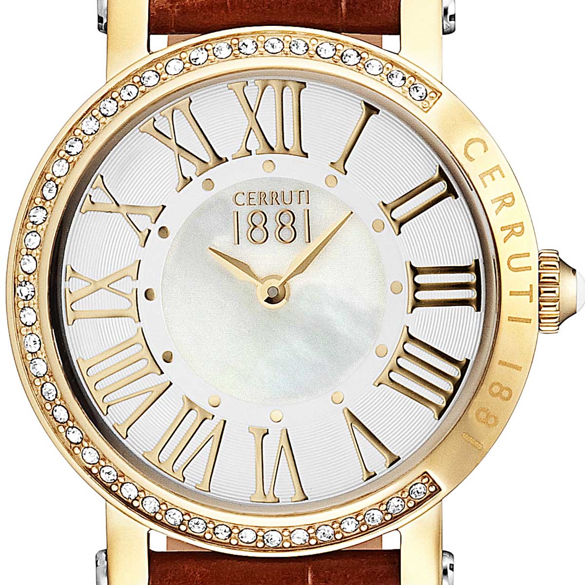 【残り1点】CERRUTI 1881 チェルッティ1881 電池式クォーツ 腕時計　[CRM139SG28BR] 並行輸入品 ホワイト（白）
