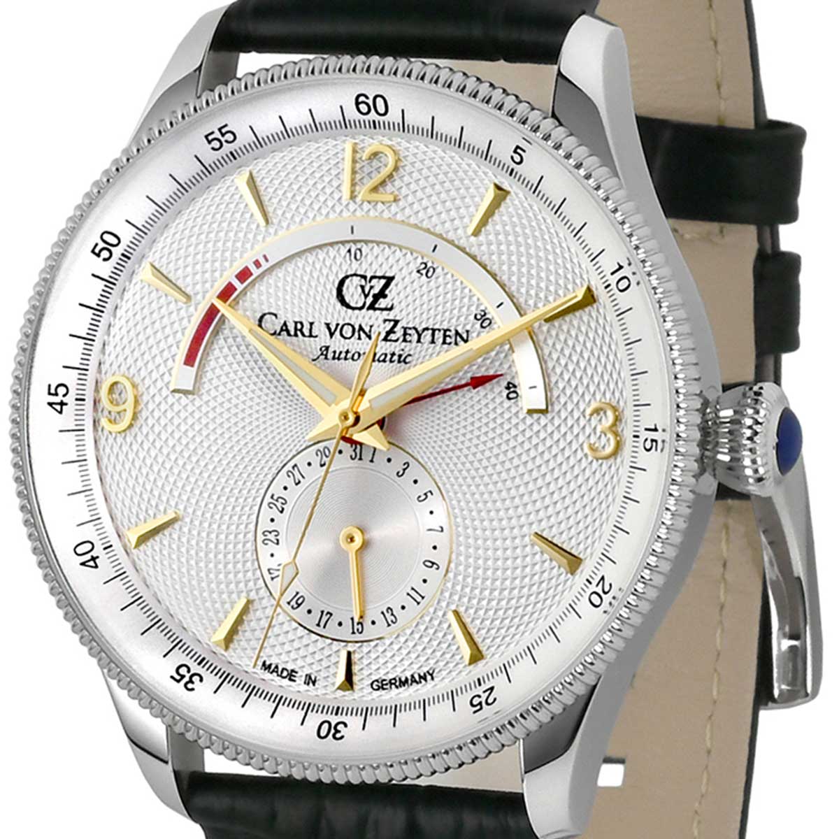 Carl von Zeyten カール・フォン・ツォイテン 自動巻き（手巻き機能あり） 腕時計　[CvZ0032WH] 並行輸入品 カレンダー パワーリザーブ