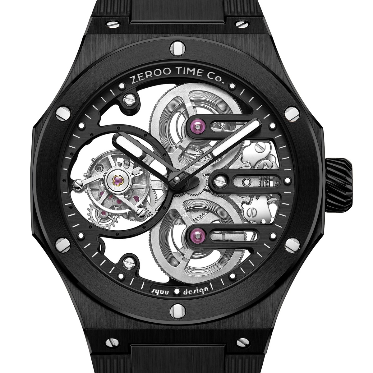 ZEROO 皆無 フルスケルトントゥールビヨン ウォッチ [ZT008BBB] スイス連邦Luminova（針/総目録）