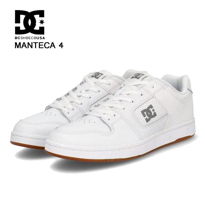 DC スニーカー メンズ マンテカ４DCシューズ MANTECA 4 ホワイト DM005008HBW ローカット ダンス ボーダー 靴 DM005008-HBW