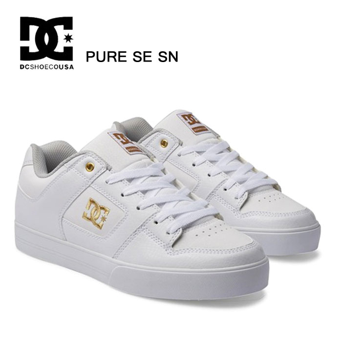 DC スニーカー メンズ 純然たる SE SN 白いこと DCシューズ PURE SE SN 244021 置き目とり捨てる 社交ダンス 間借り人 靴 DM244021-WWD