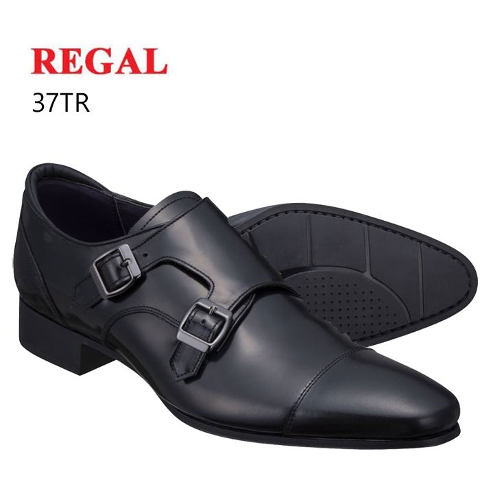 リーガル REGAL メンズ 靴 ビジネスシューズ 革靴 紳士靴 本革 日本製 ブランド ダブルモンクストラップ REGAL 37TR ブラック 37TRBC 本革 内羽根式 通勤 出張 就職祝 父の日 誕生日 ギフト プレゼント画像