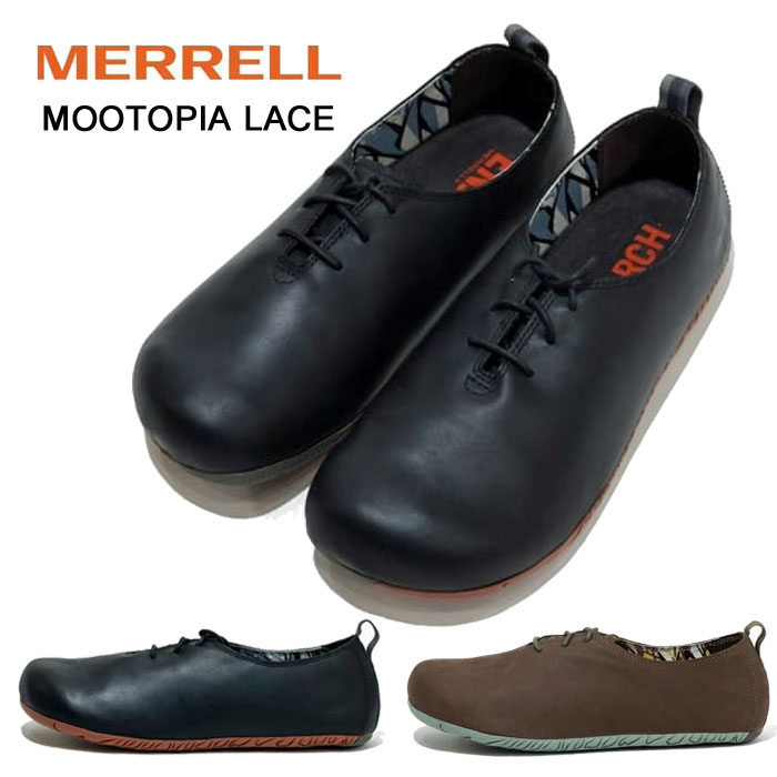 MERRELL メレル MOOTOPIA LACE ムートピアレース メンズ レザーシューズ カジュアルシューズ 本革 コンフォートシューズ 軽量 J20551 J205578|発靴屋 店