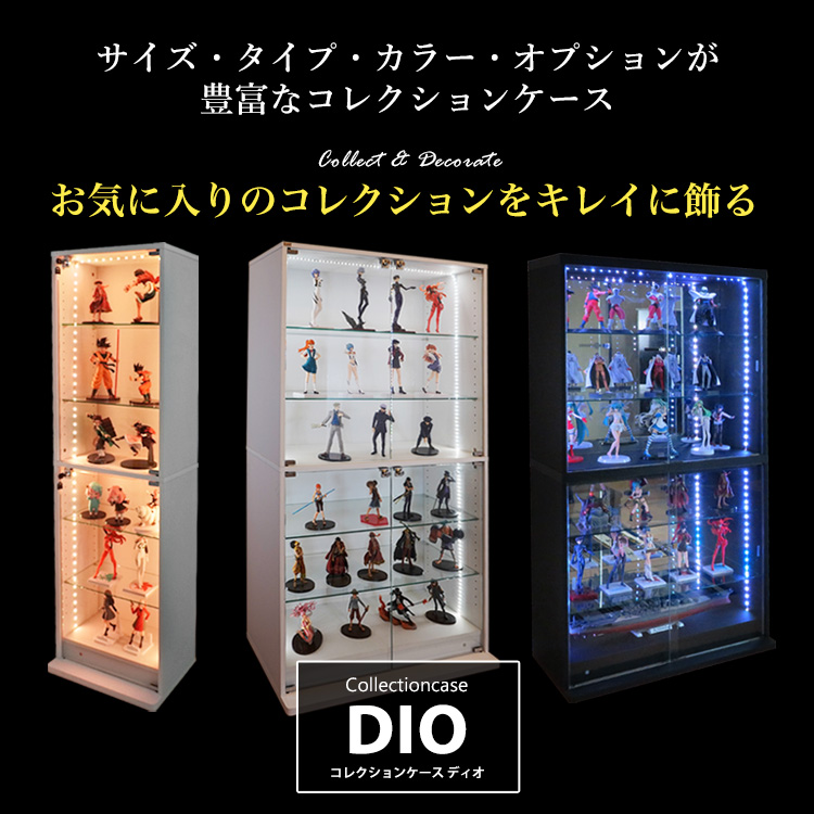 コレクションケースコレクションラック DIO ディオ 本体 鍵付 NEW 地球