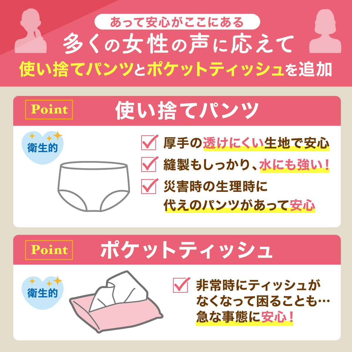 女性用 簡易トイレ 50回分 半永久 防災トイレ 防災用トイレ 防災グッズ 災害用トイレ 非常用トイレ 抗菌 凝固剤 携帯トイレ 女性 避難 地震 震災 災害時 送料無料 日本製抗菌凝縮剤 国産 トイレの女神 PREMIUM 災害トイレ 災害用トイレ