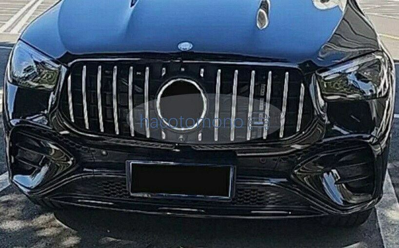 メルセデス ベンツ　W167 C167 GLE300d GLE450d SUV クーペ GLEクラス 後期 メッキ パナメリカーナ GTルック　GTRルック グリル フロントグリル メッキフィン フロント グリル　b8540｜ハコトモノ